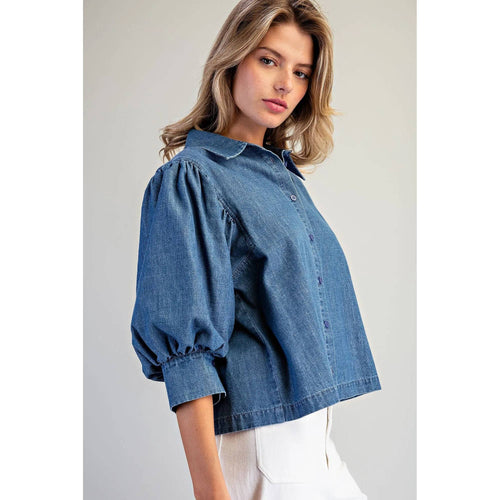 All Seasons Denim Blouse