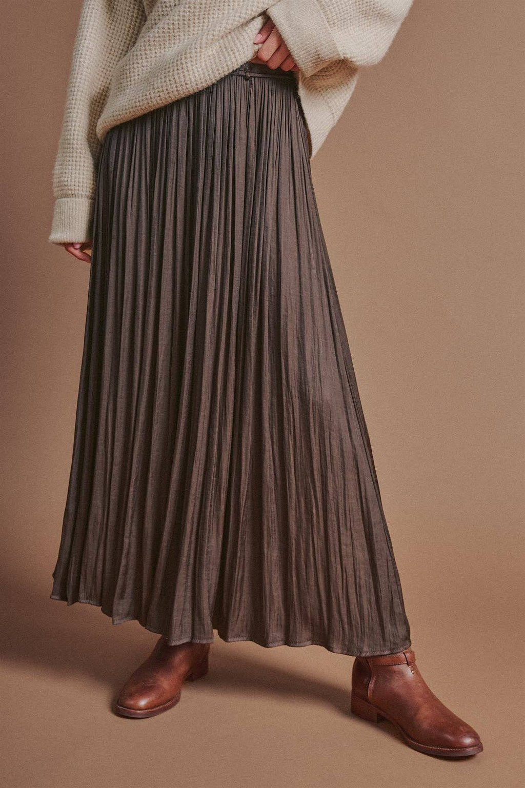 COMING SOON - Washed Satin Maxi Skirt