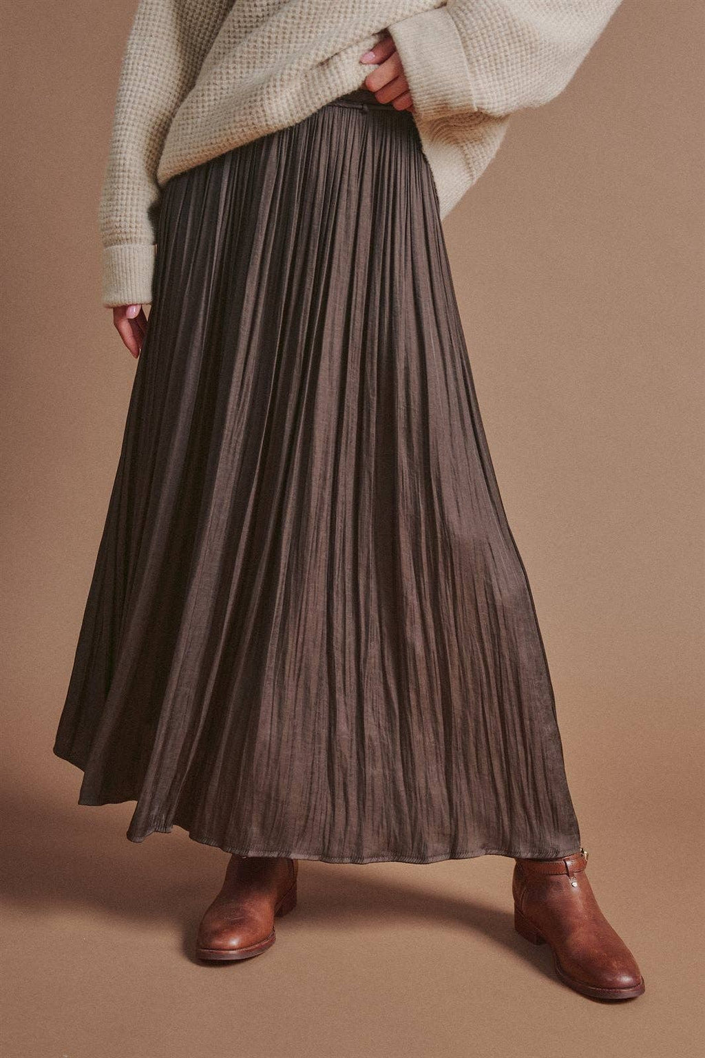 COMING SOON - Washed Satin Maxi Skirt