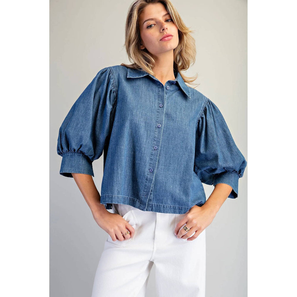 All Seasons Denim Blouse