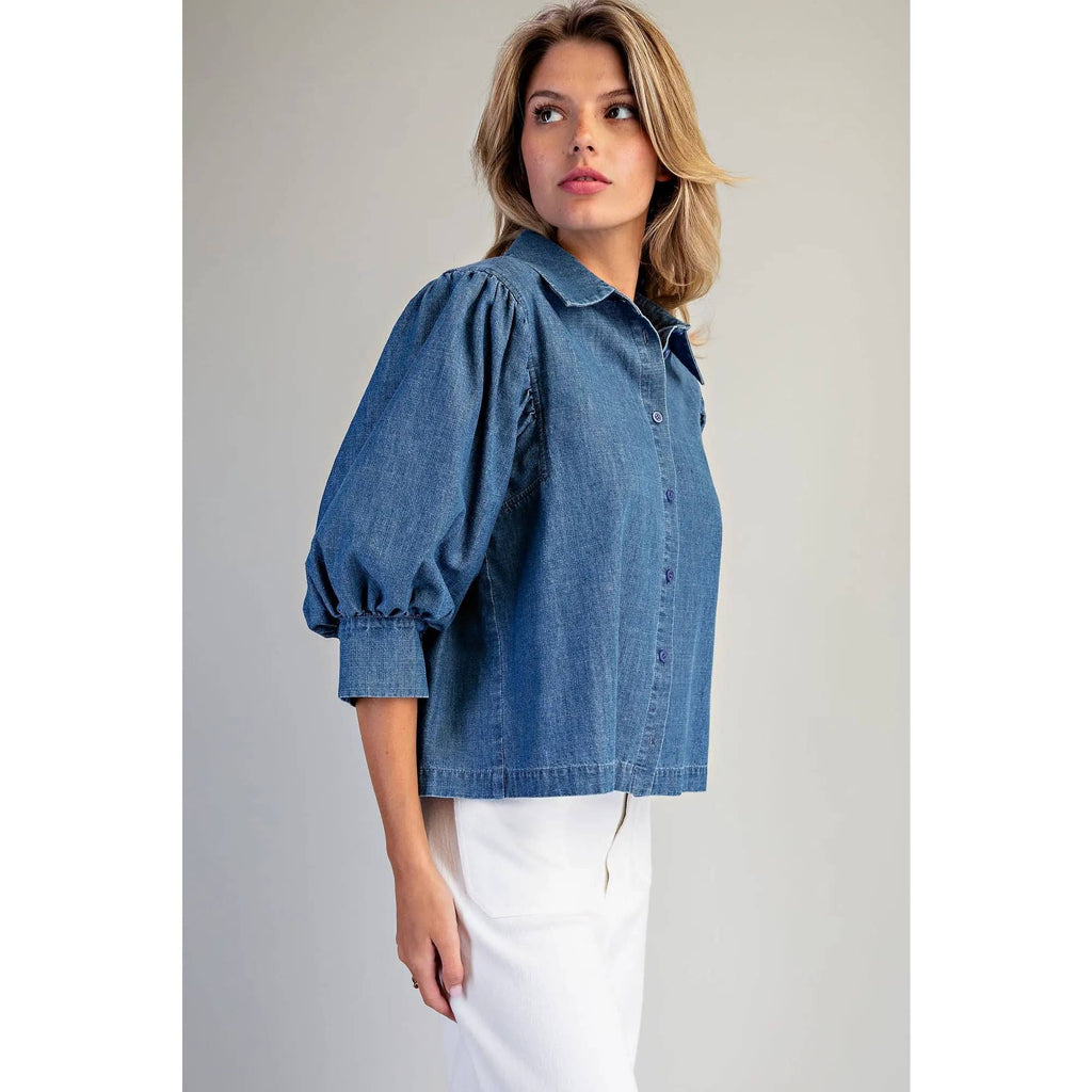 All Seasons Denim Blouse
