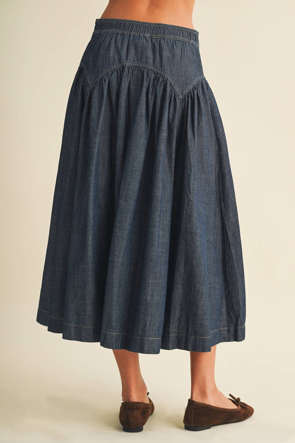 Denim Midi Skirt