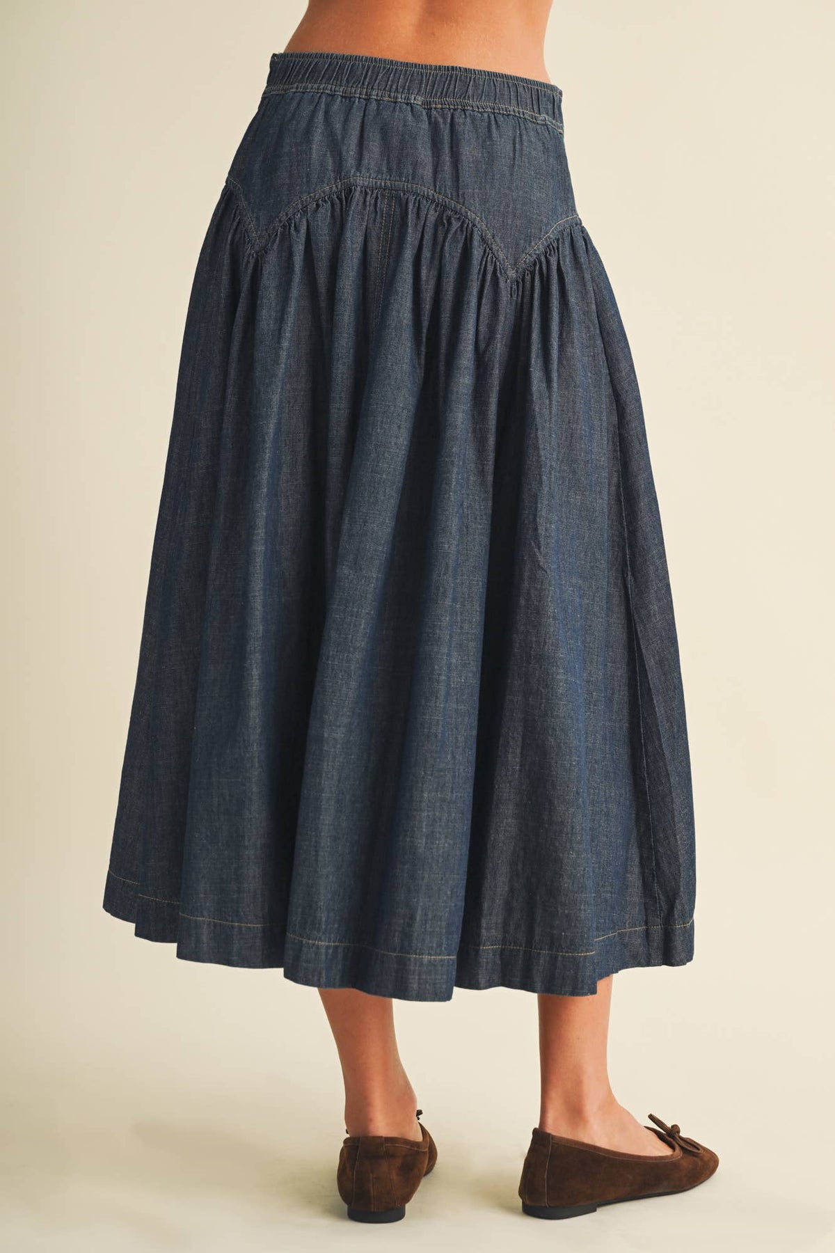 Denim Midi Skirt
