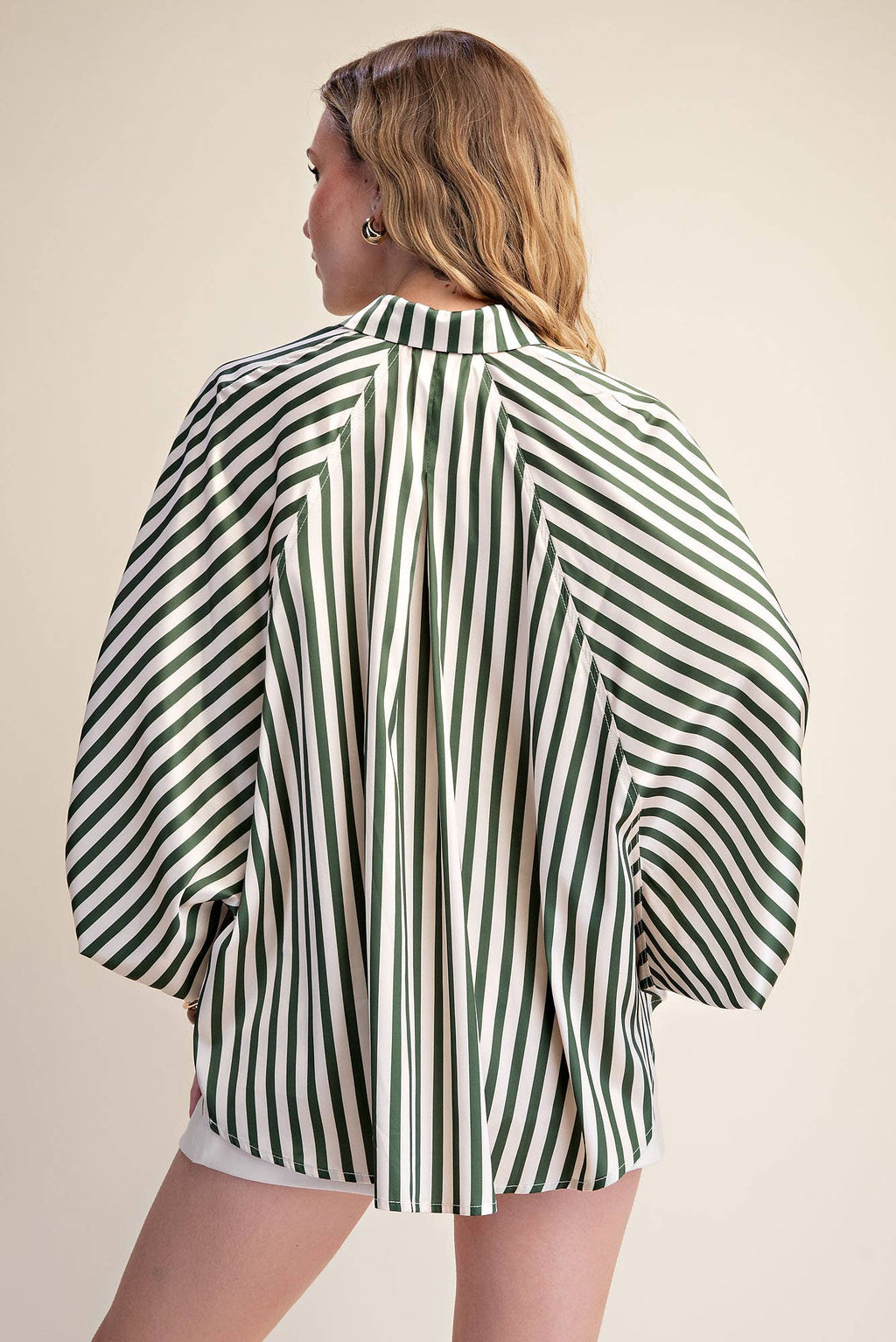 COMING SOON - Statement Stripe Wide Puff Sleeve Buttondown