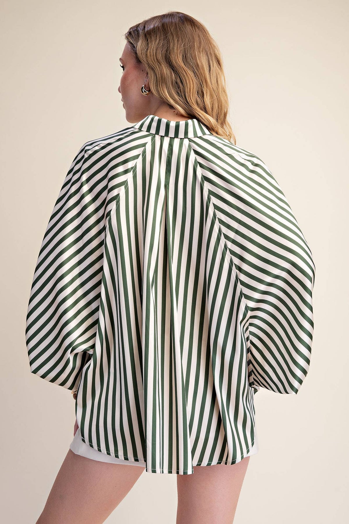 COMING SOON - Statement Stripe Wide Puff Sleeve Buttondown