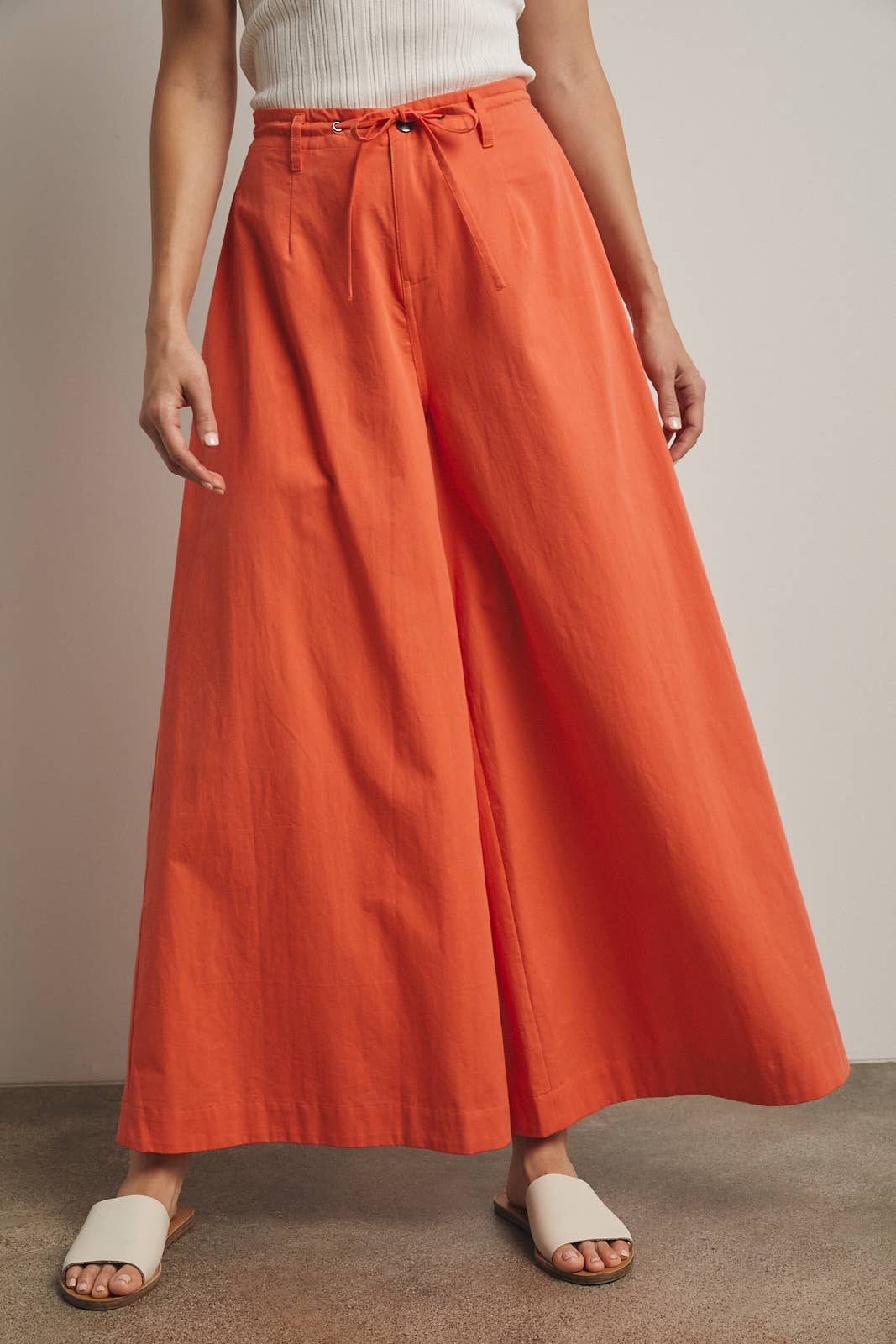 Statement Tan Drawstring Pant