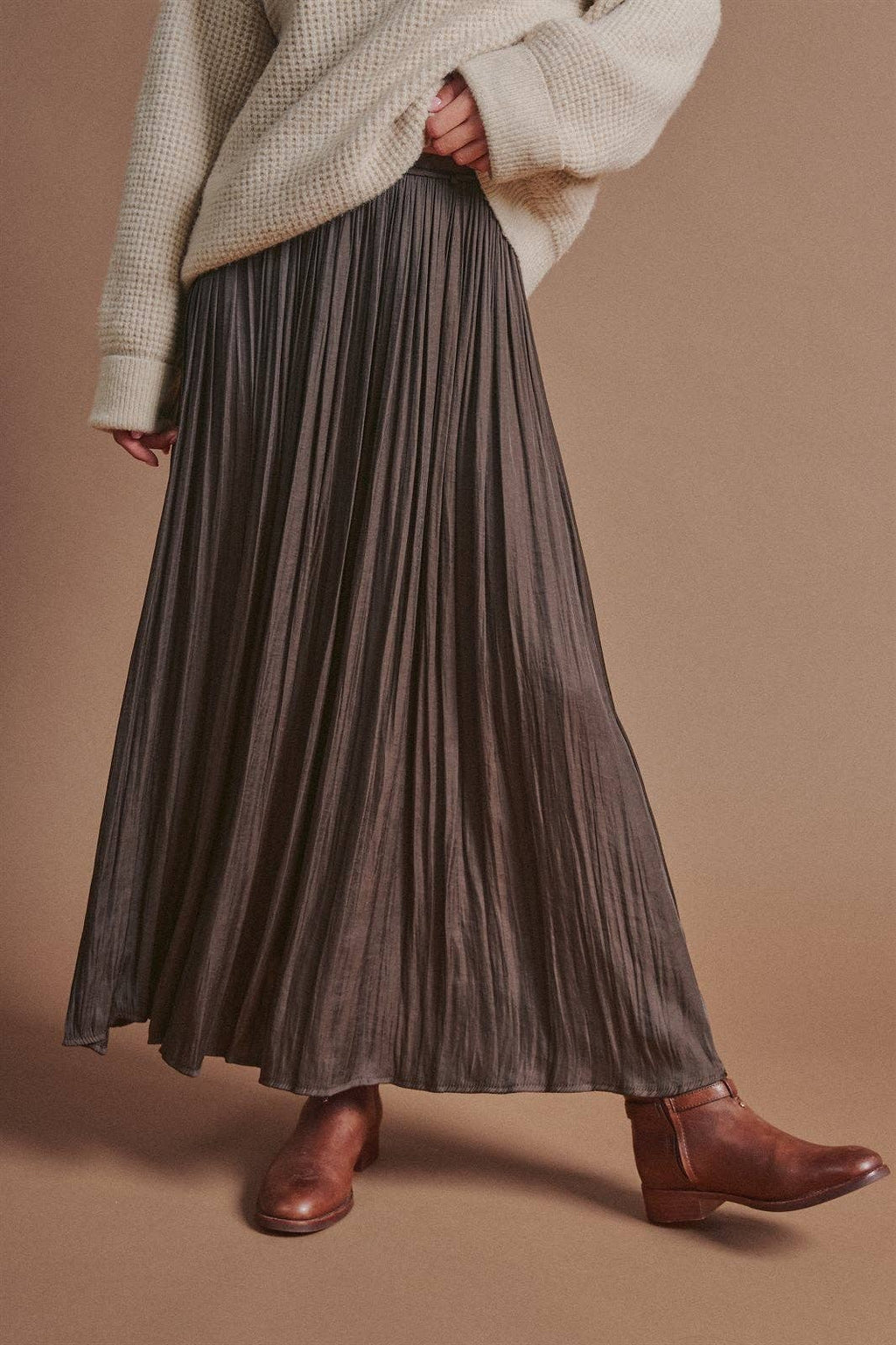 COMING SOON - Washed Satin Maxi Skirt