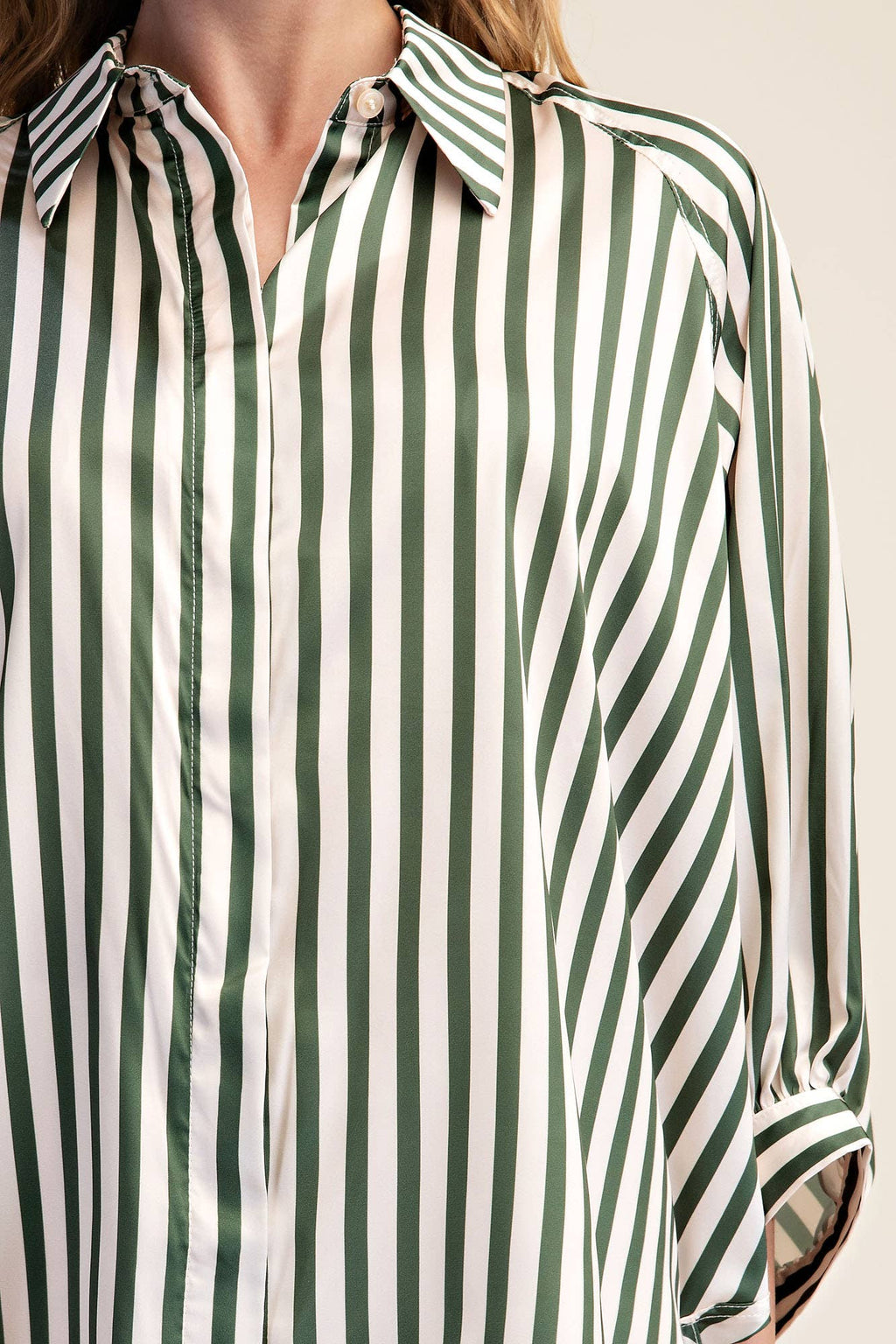 COMING SOON - Statement Stripe Wide Puff Sleeve Buttondown