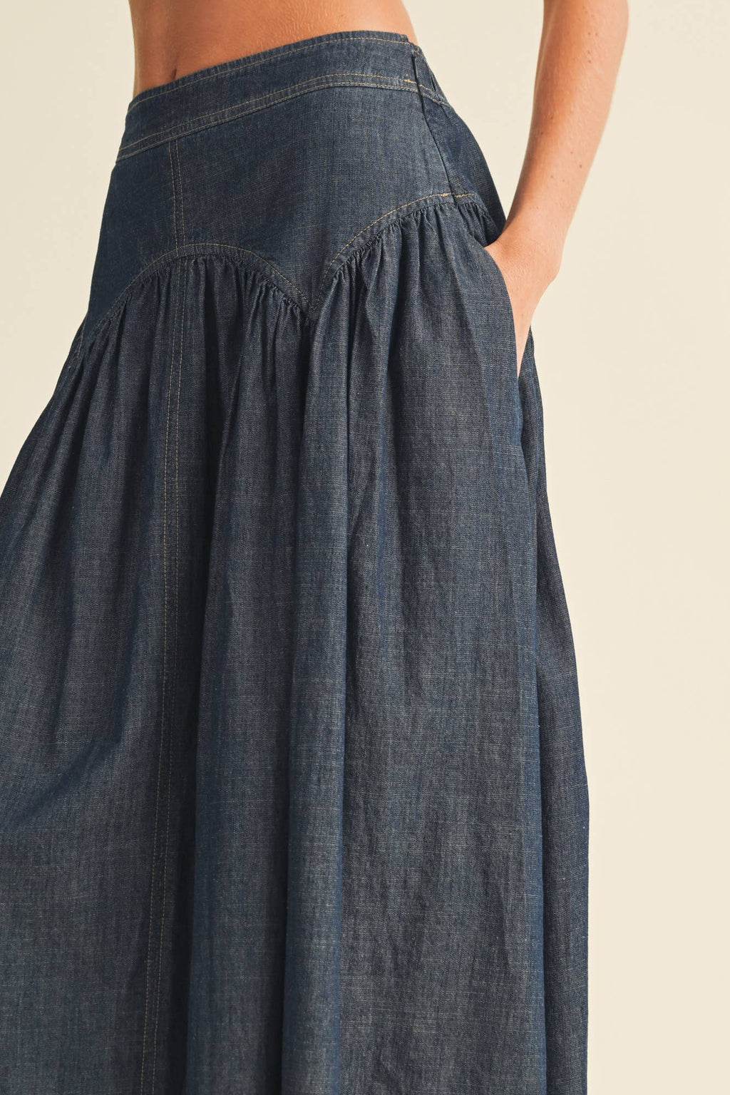 Denim Midi Skirt