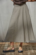 All Neutral Gingham Midi Skirt