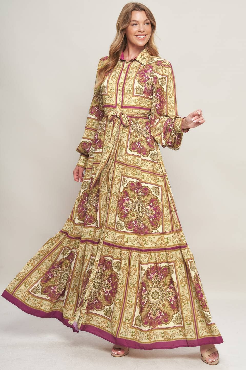 Royal Fall Maxi Dress