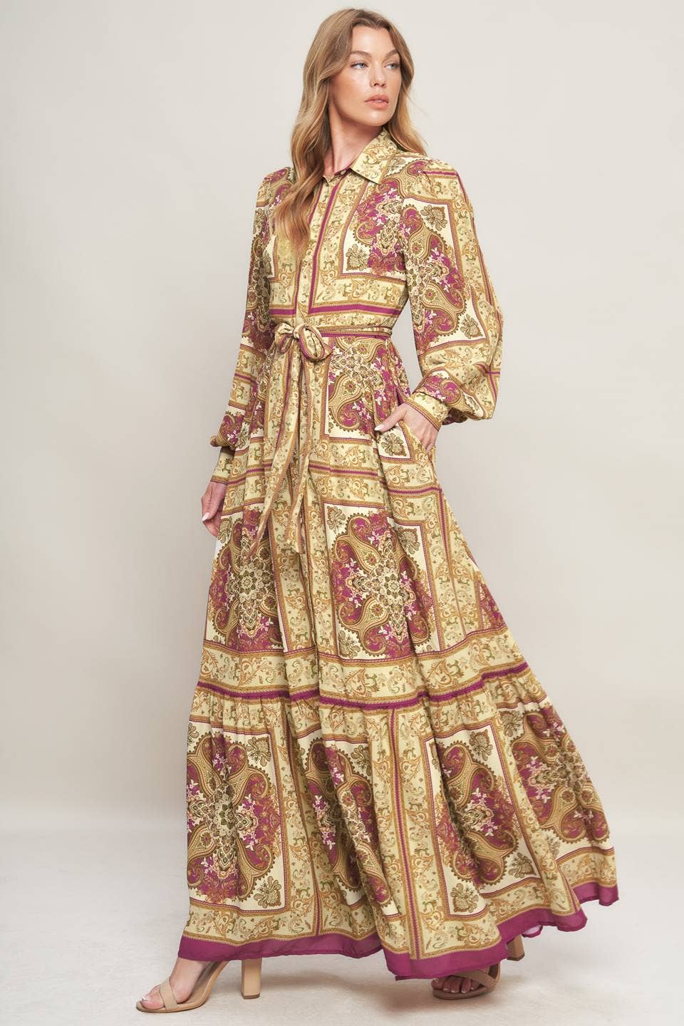 Royal Fall Maxi Dress