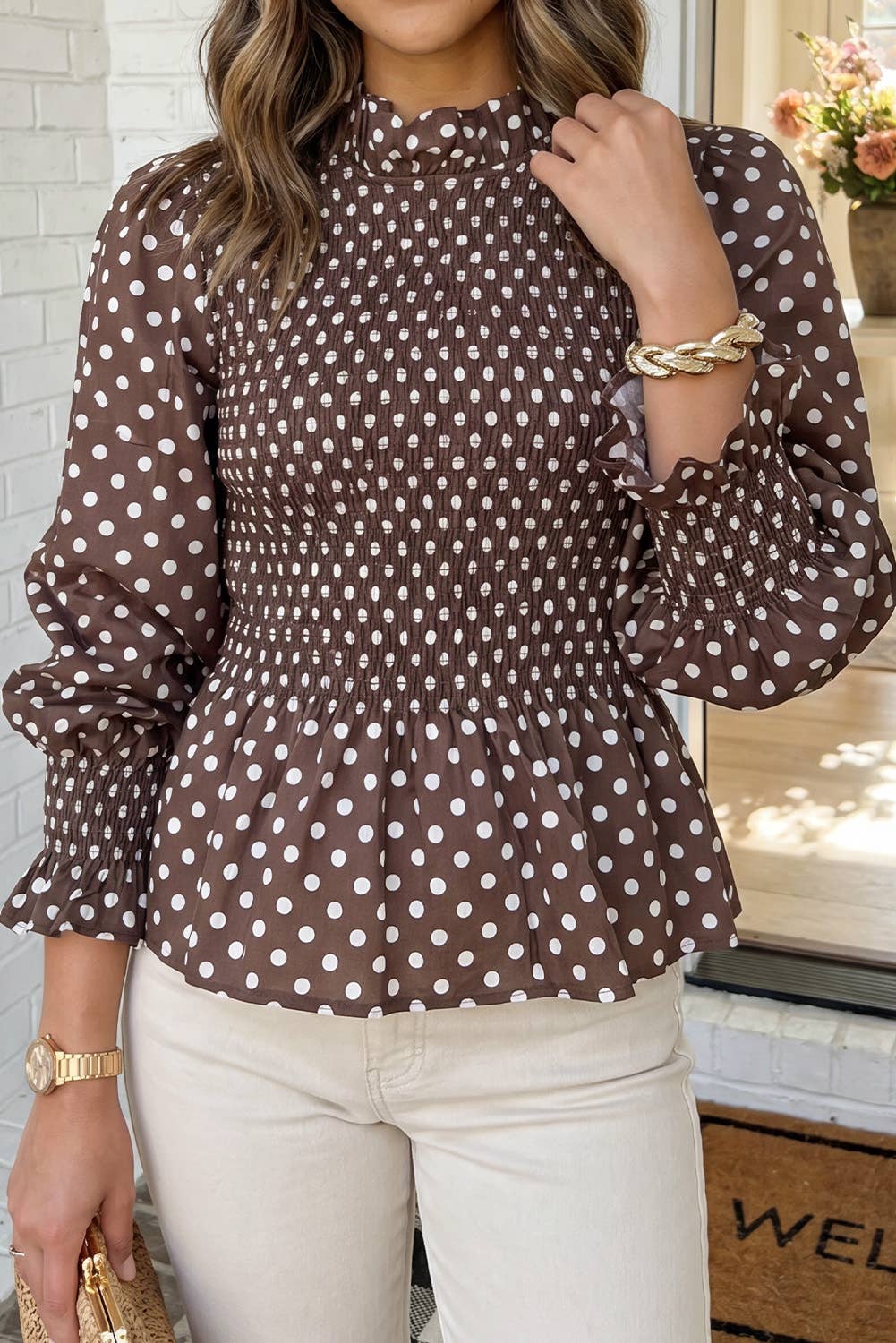 Fall for Polka Dot Top