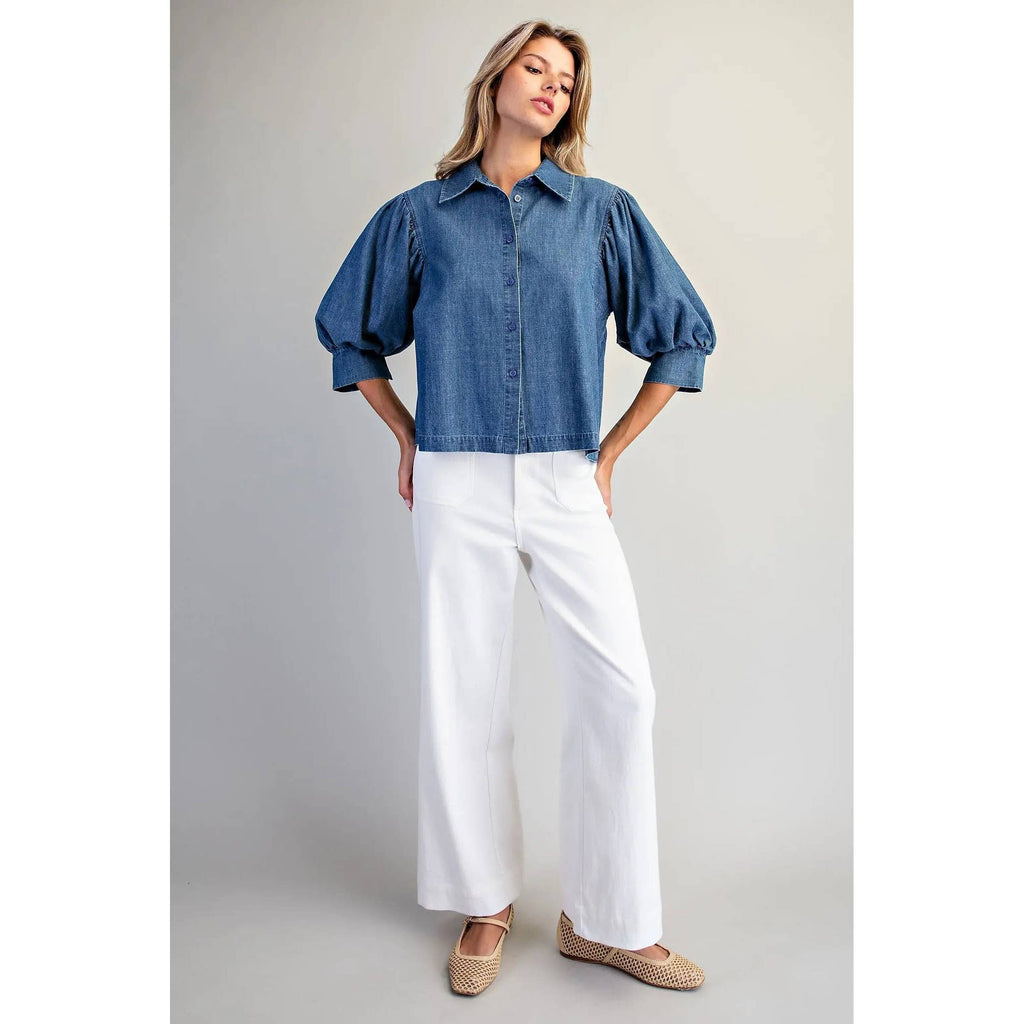 All Seasons Denim Blouse