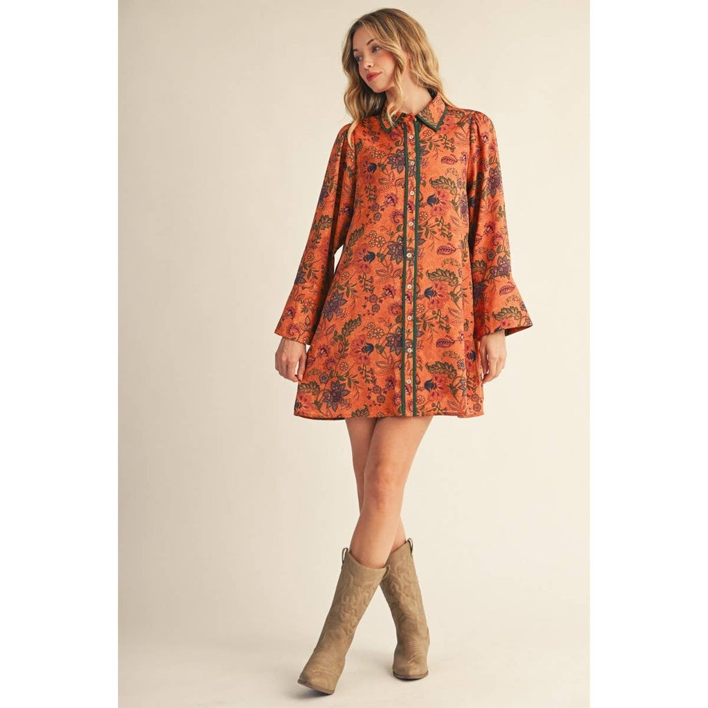 Fall Floral Dress