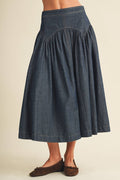Denim Midi Skirt