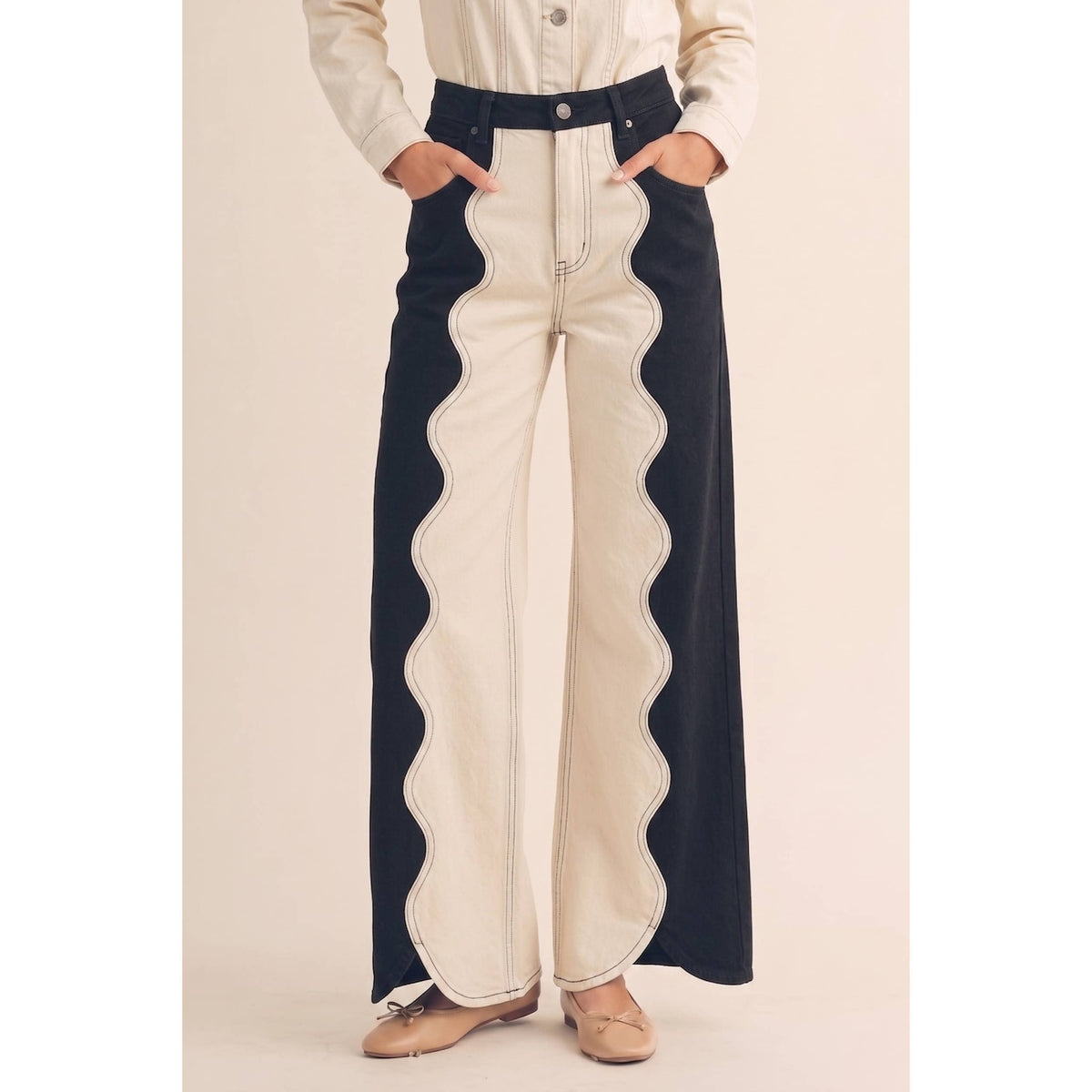 COMING SOON - Scallop Wave Denim Ocean Curve Jeans